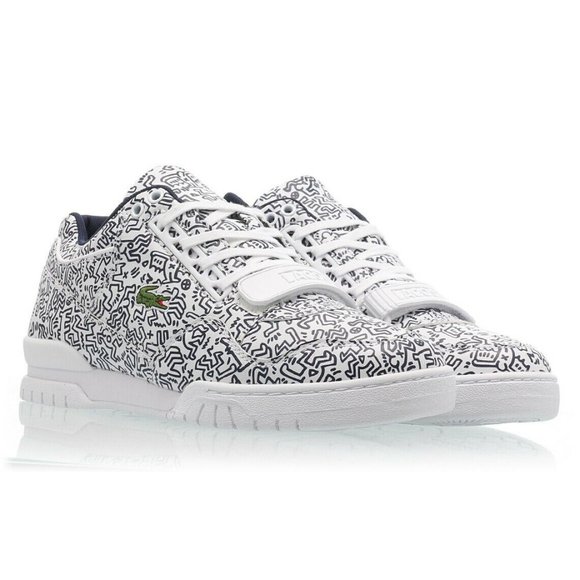 Men's sz 10 Keith Haring x Lacoste Missouri white - Picture 8 of 9